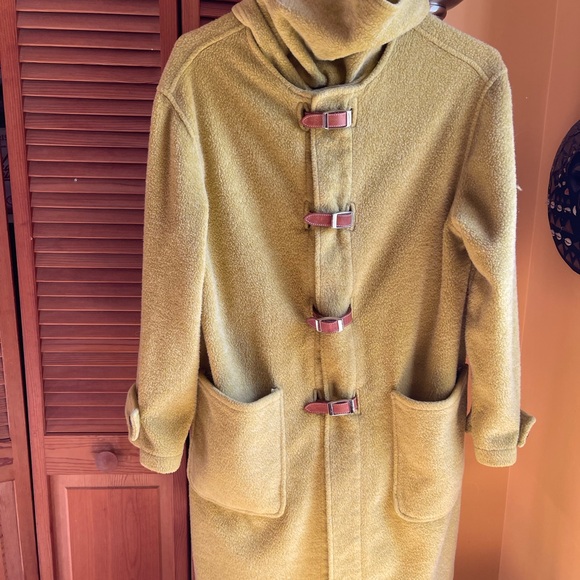 Fjällräven Green-Yellow Wool Blend  Fleece Coat - Picture 2 of 9